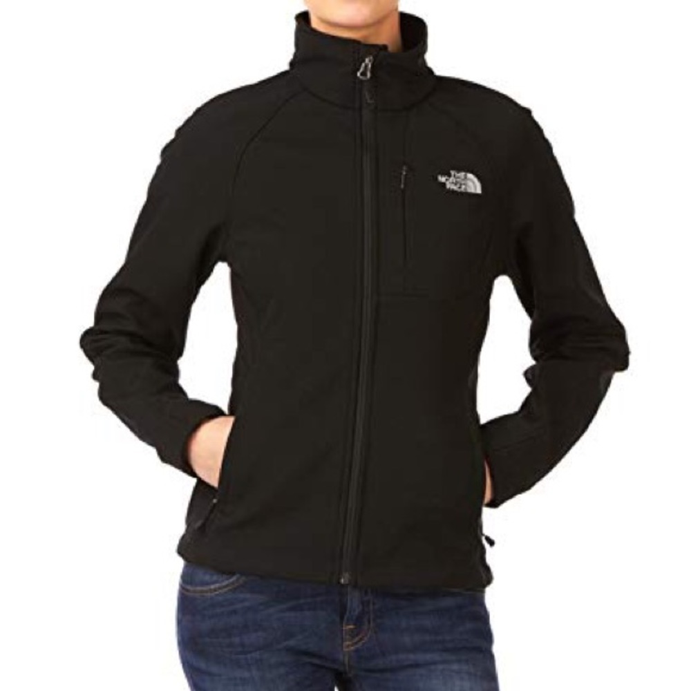 North Face black zip up jacket
